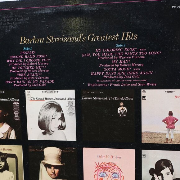 Barbra Streisand's Greatest Hits Album 1970 LP Vinyl Record Iconic - Picture 5 of 6